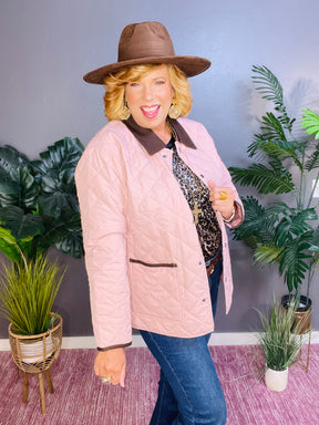 Fashion Cover Girl Pink Quilted Jacket - OT009PK