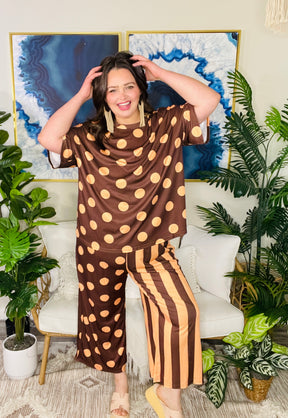 Spots And Stripes Top And Pant Set - SET112BR