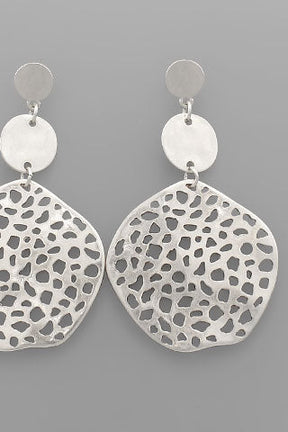 Textured Circle Earrings - E027 (2 Colors)