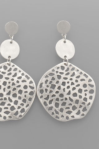 Textured Circle Earrings - E027 (2 Colors)