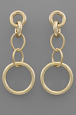 Gold Interlocking Earrings - E021GO