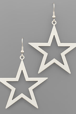 Star Dangle Earrings - E031SI