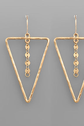 Triangle Drop Earrings - E029 (2 Colors)