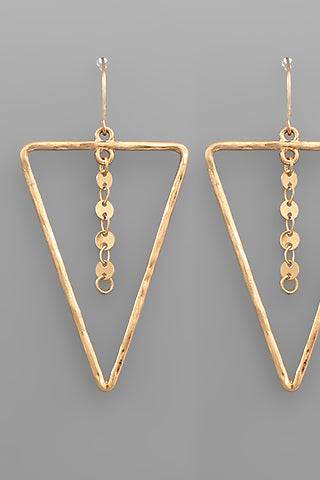 Triangle Drop Earrings - E029 (2 Colors)