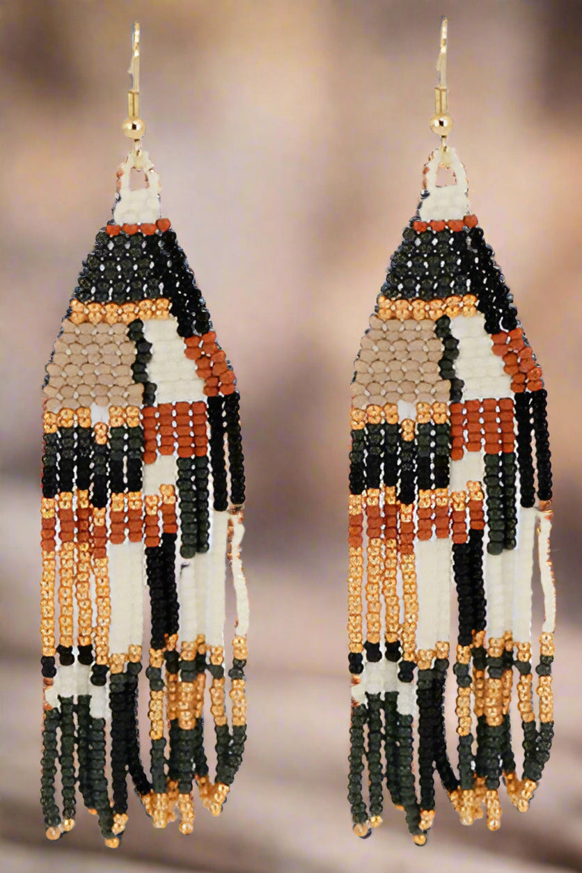 Multi Seed Bead Earrings - E024MU