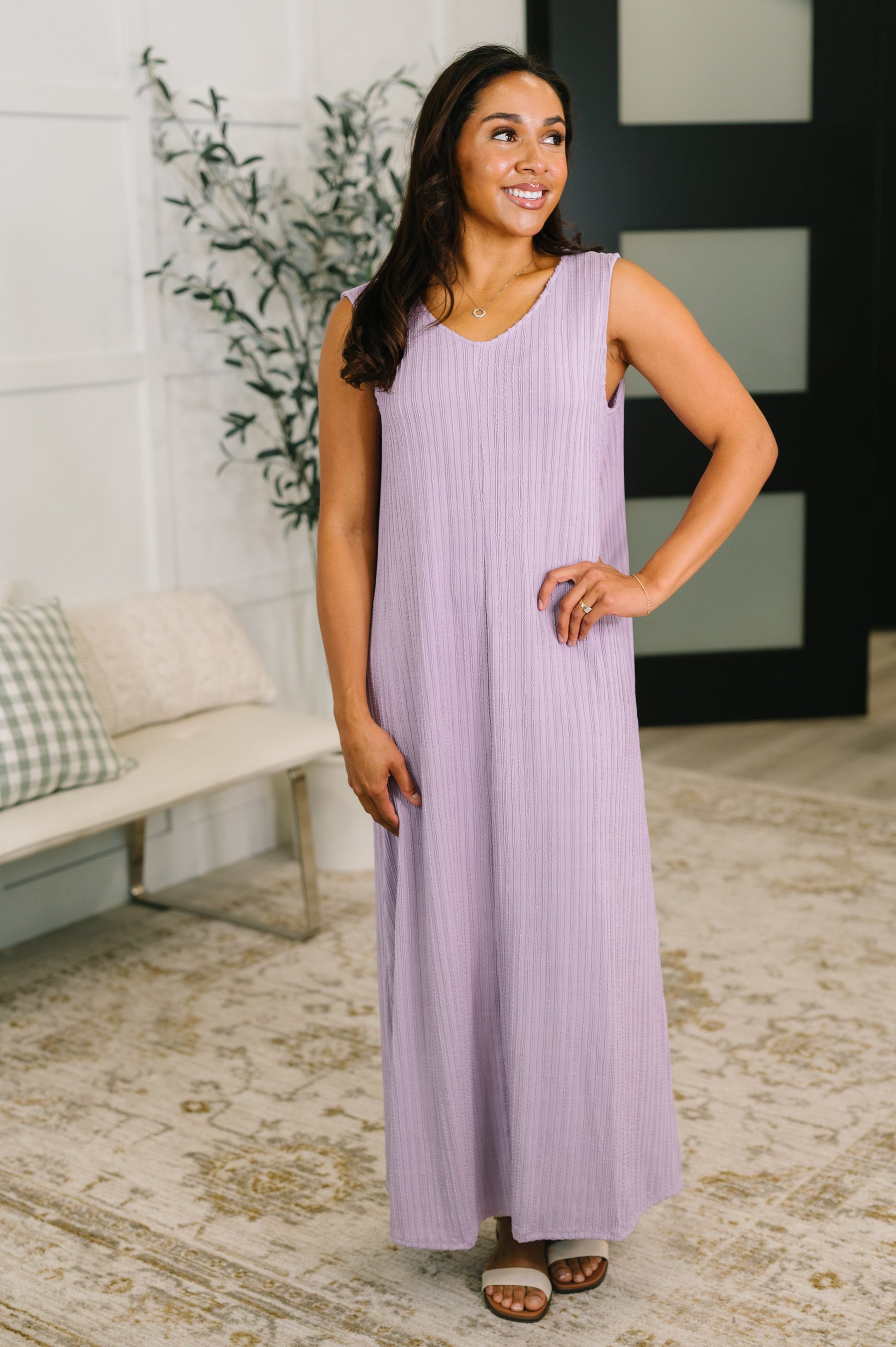 purple sleeveless maxi dress Carole Little Purple Rayon Maxi Dress Beaded Fringe Hem Sleeveless Size 10P