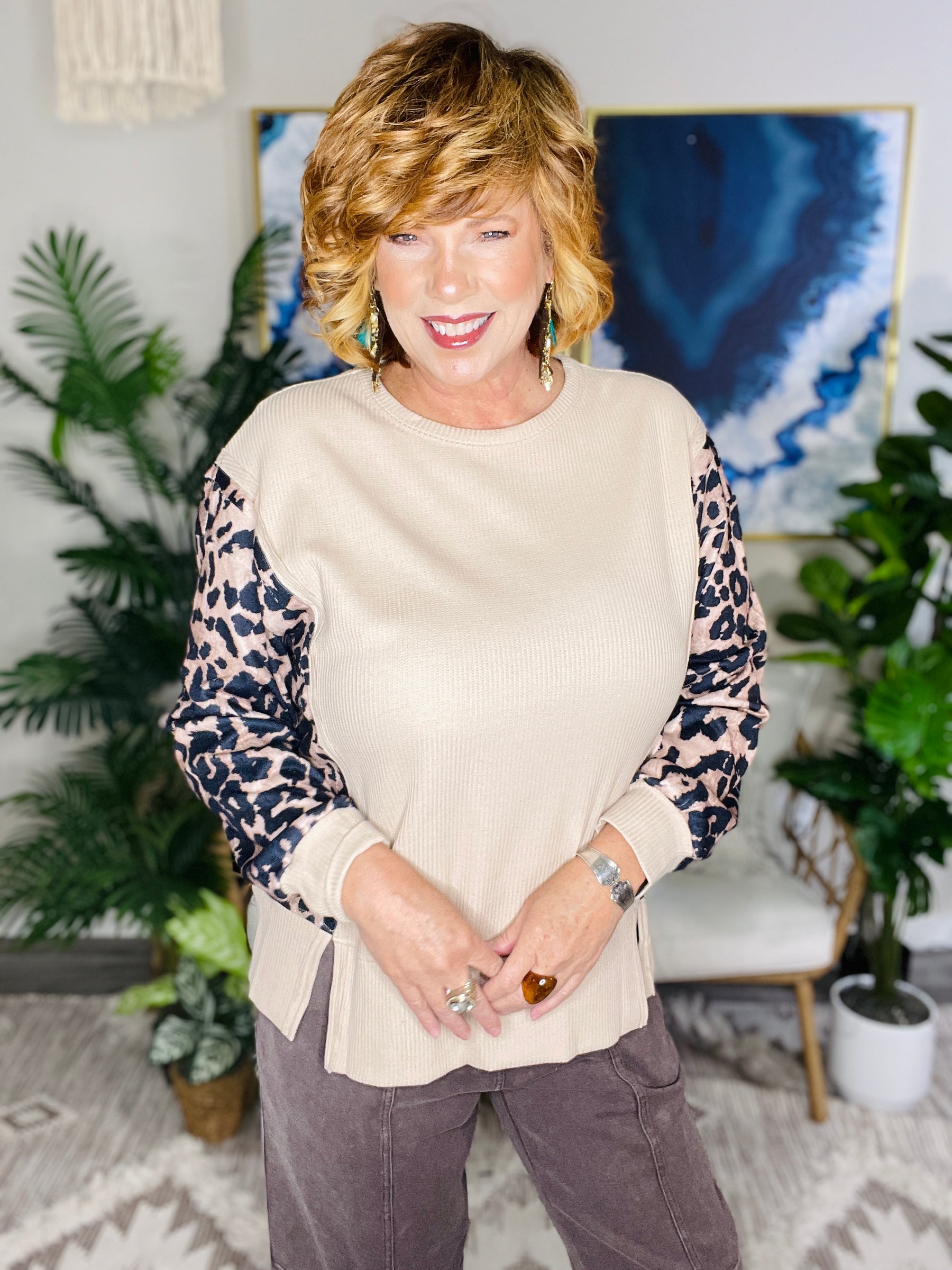 Everyday Fierce Waffle Knit Top