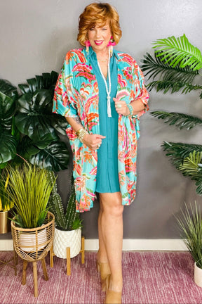 Made For You Mint Mix Kimono - OT159MT