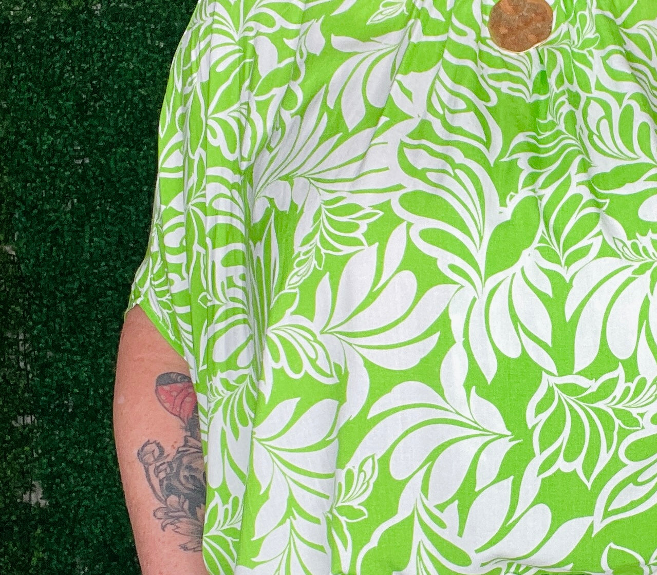 Make An Impact Green Floral Top - S408GN