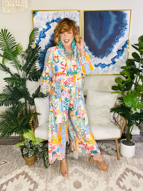 Postcards From Paradise Top And Pant Set - SET110MU