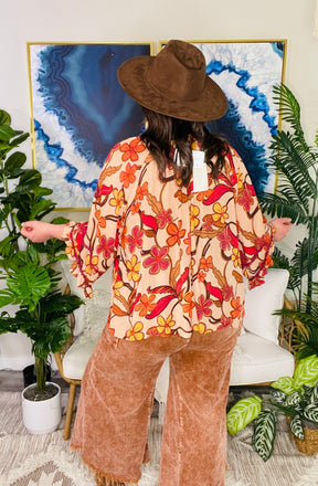 Peace Love And Petals Top - S994KH