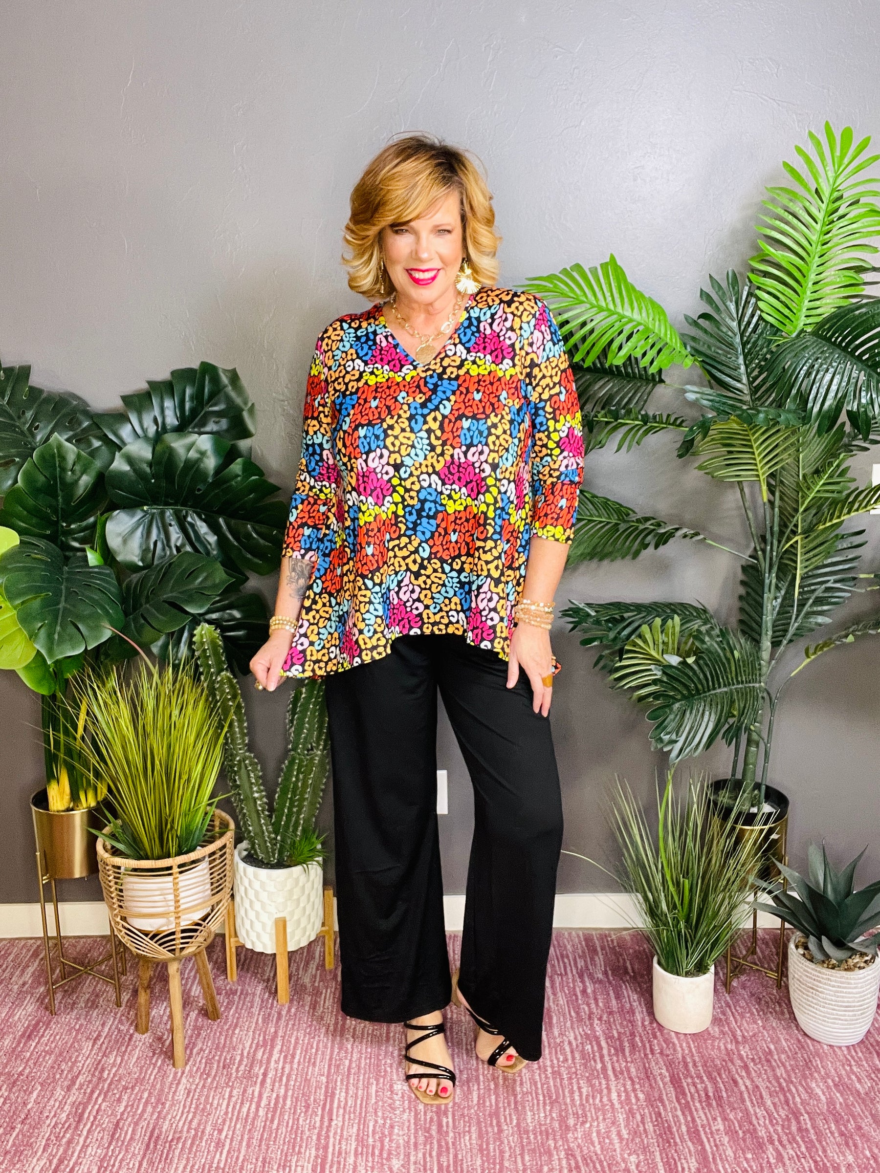 Set To Stun Top And Pant Set - SET009BK