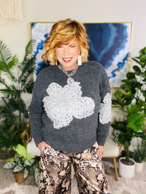 Petals And Pearls Sweater