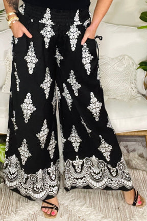 Villa Vibes Black Pants - P141BK