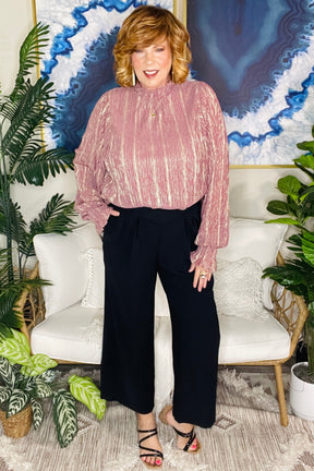 All That Glitters Mauve Top - S925MV