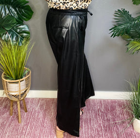 Cool Like You Faux Leather Pant - P010BK