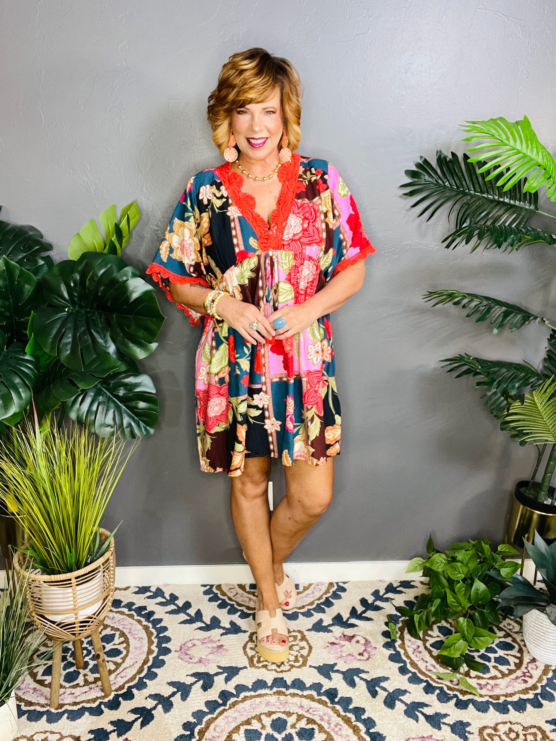Work Of Art Abstract Print Dress