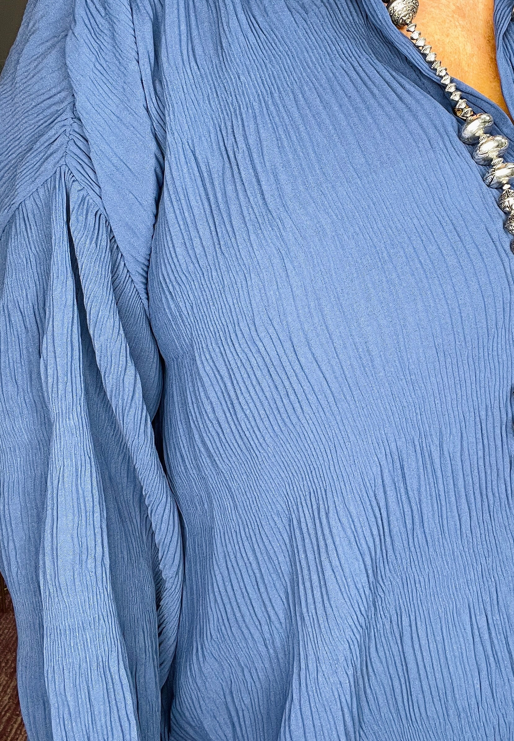 Dress In Confidence Blue Shirt Dress - DR030BL