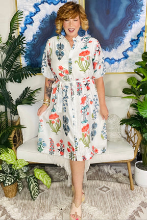 Poppy And Petals Dress - DR250WH