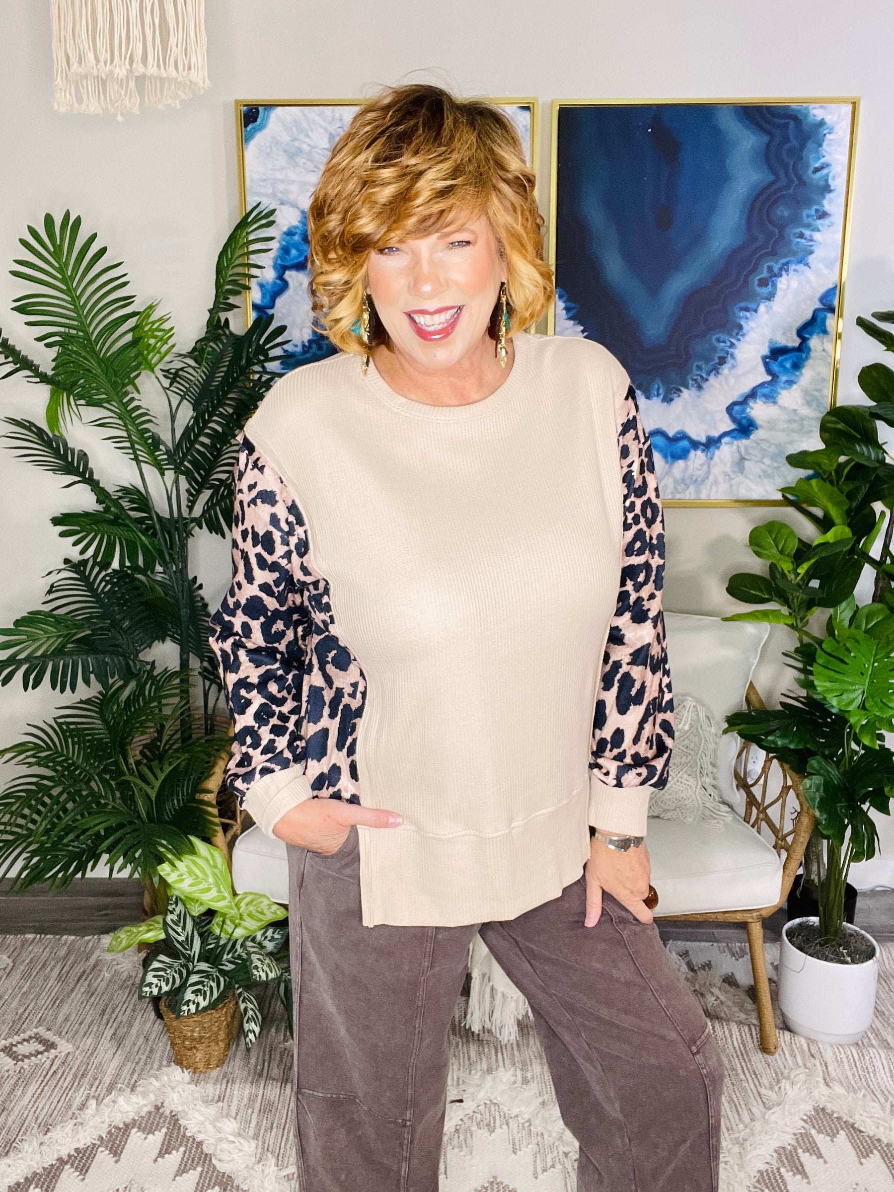 Everyday Fierce Waffle Knit Top