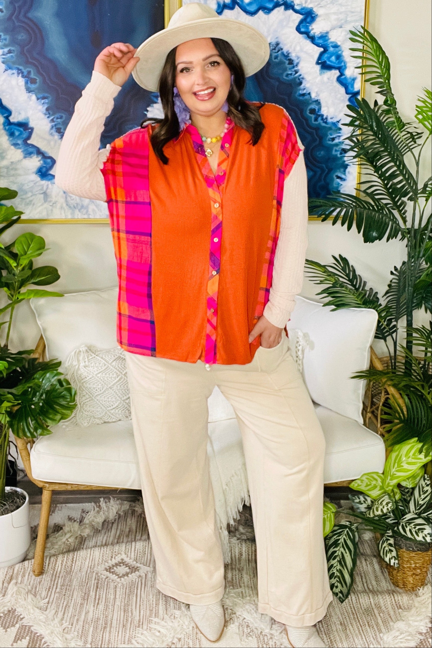 Mad For Plaid Top - T002RU