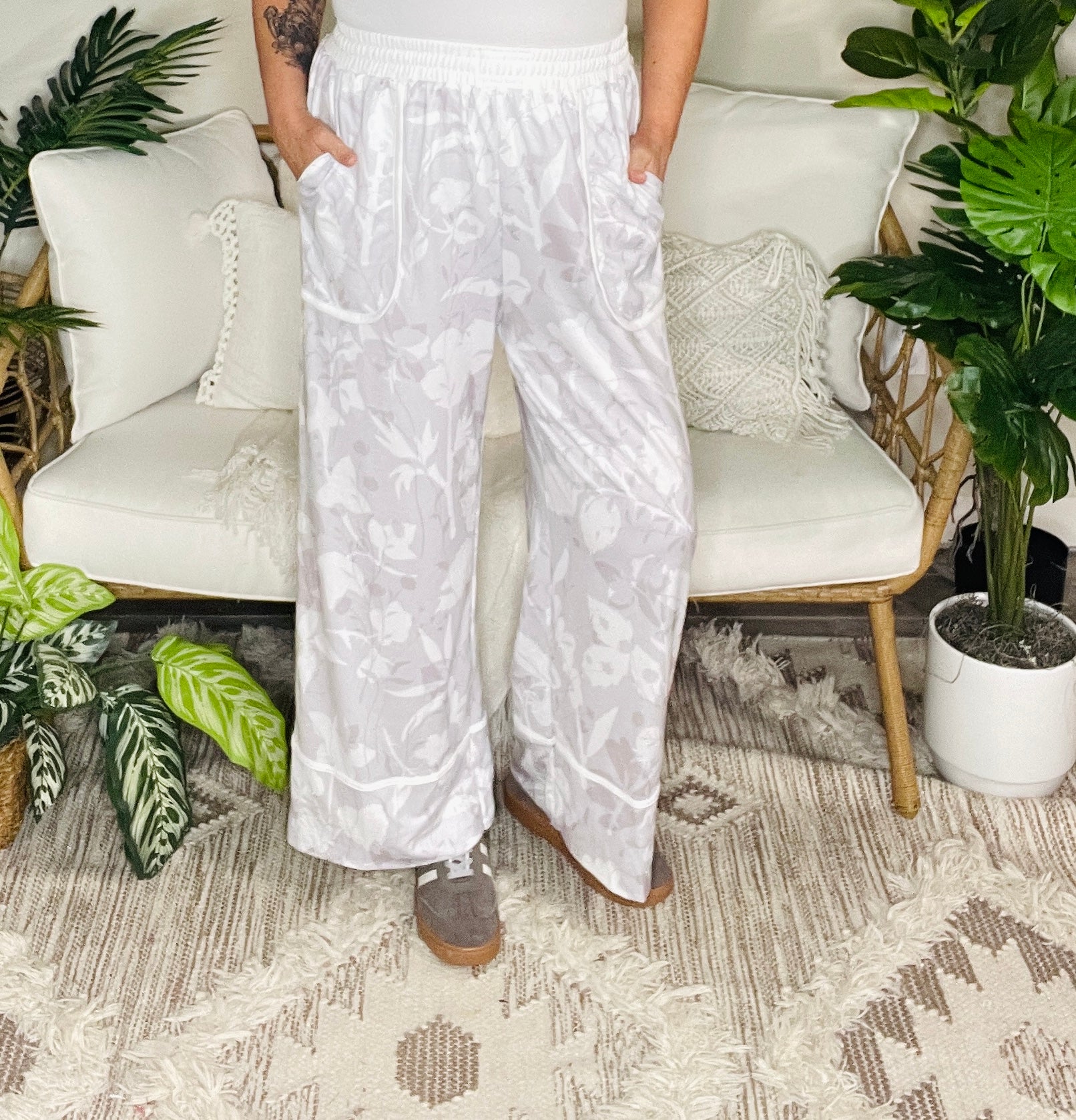 Dreamy Days Floral Wide Leg Pants