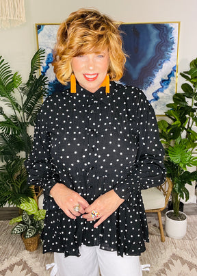 Polka Dot Perfection Top - S859BK