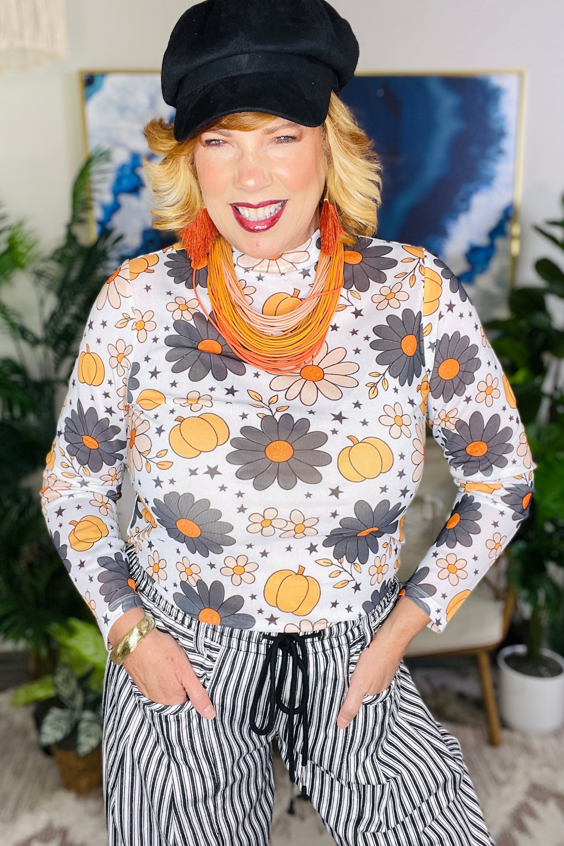 Groovy Gourds Top - YF002WH