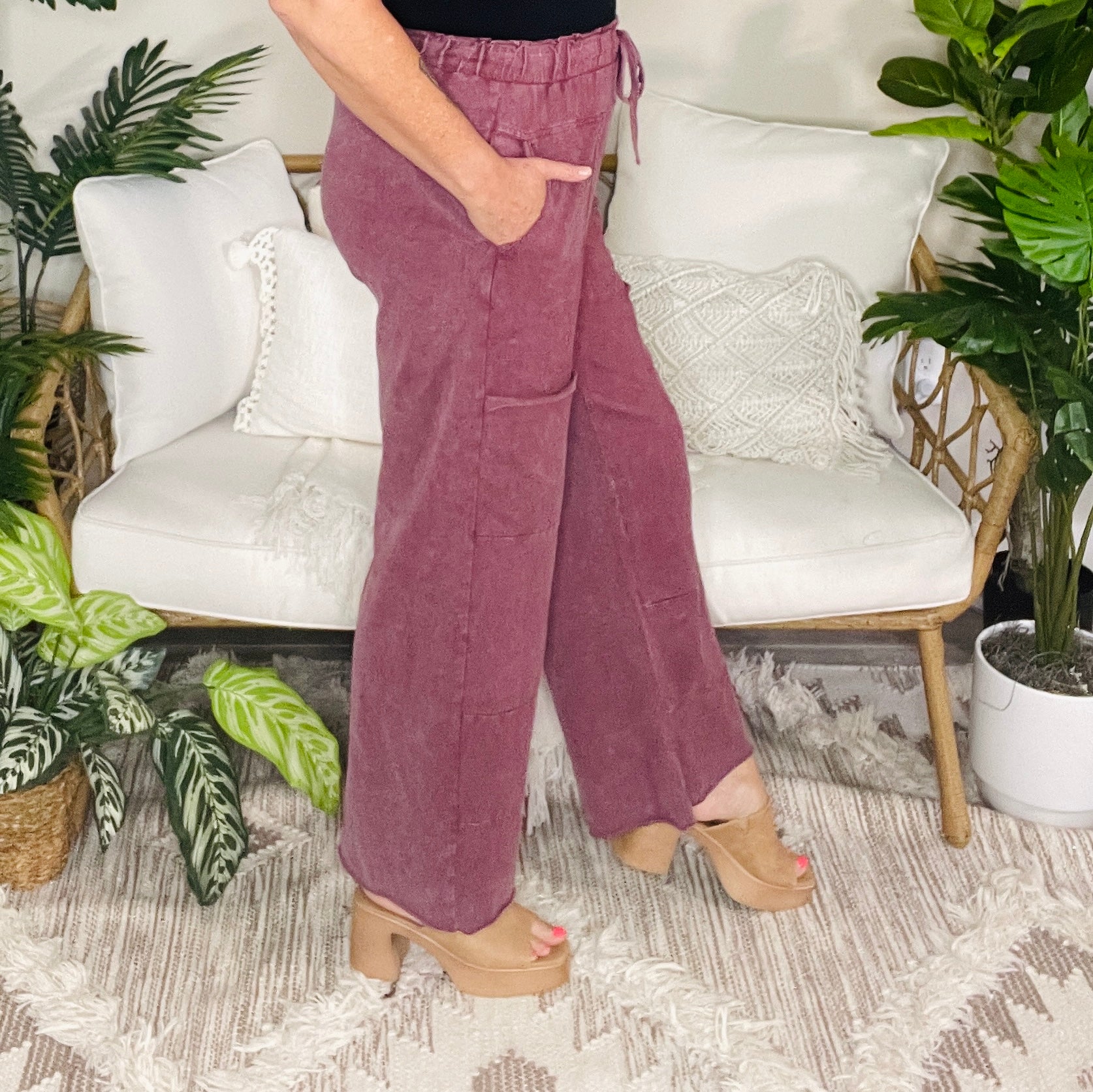 All Day Comfort Mineral Wash Pants (2 Colors)
