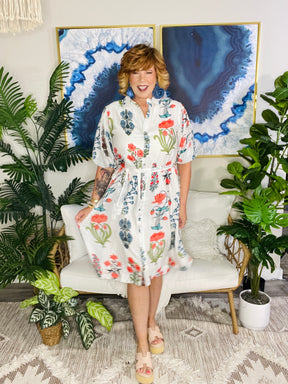 Poppy And Petals Dress - DR250WH