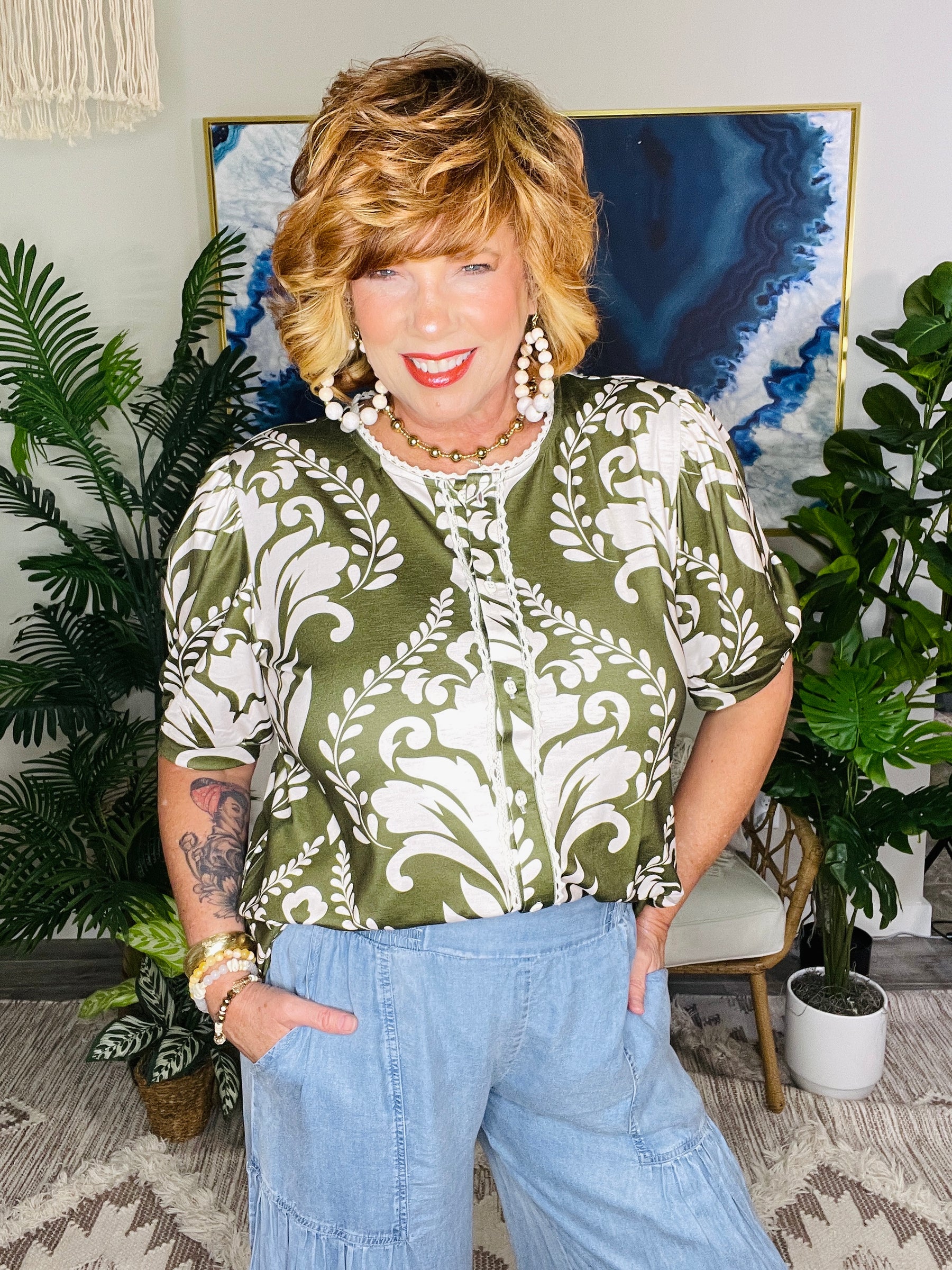 Garden Gala Top - S862OL