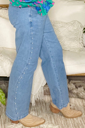 Studded Sidekick Jeans ( 2 Colors)