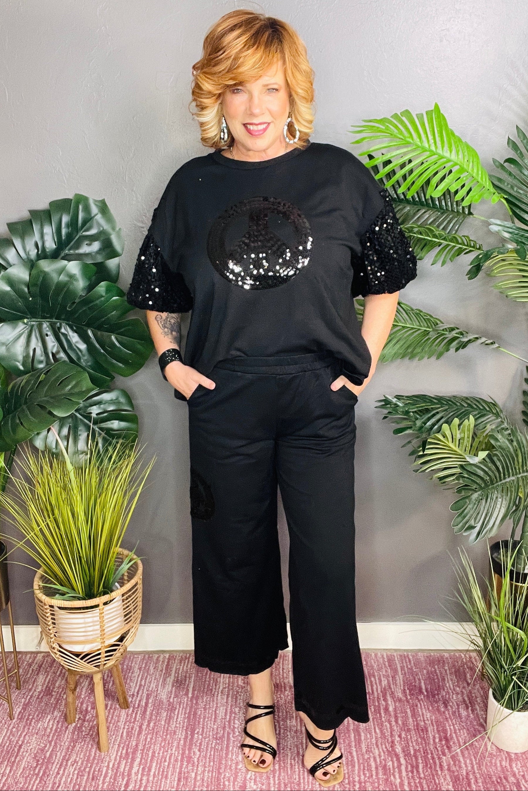 Let Your Peace Shine Pants - P037BK