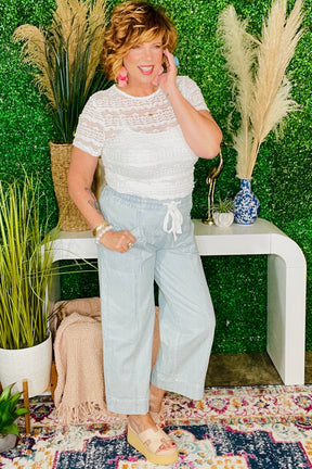 Harbor Chic Drawstring Waist Jeans