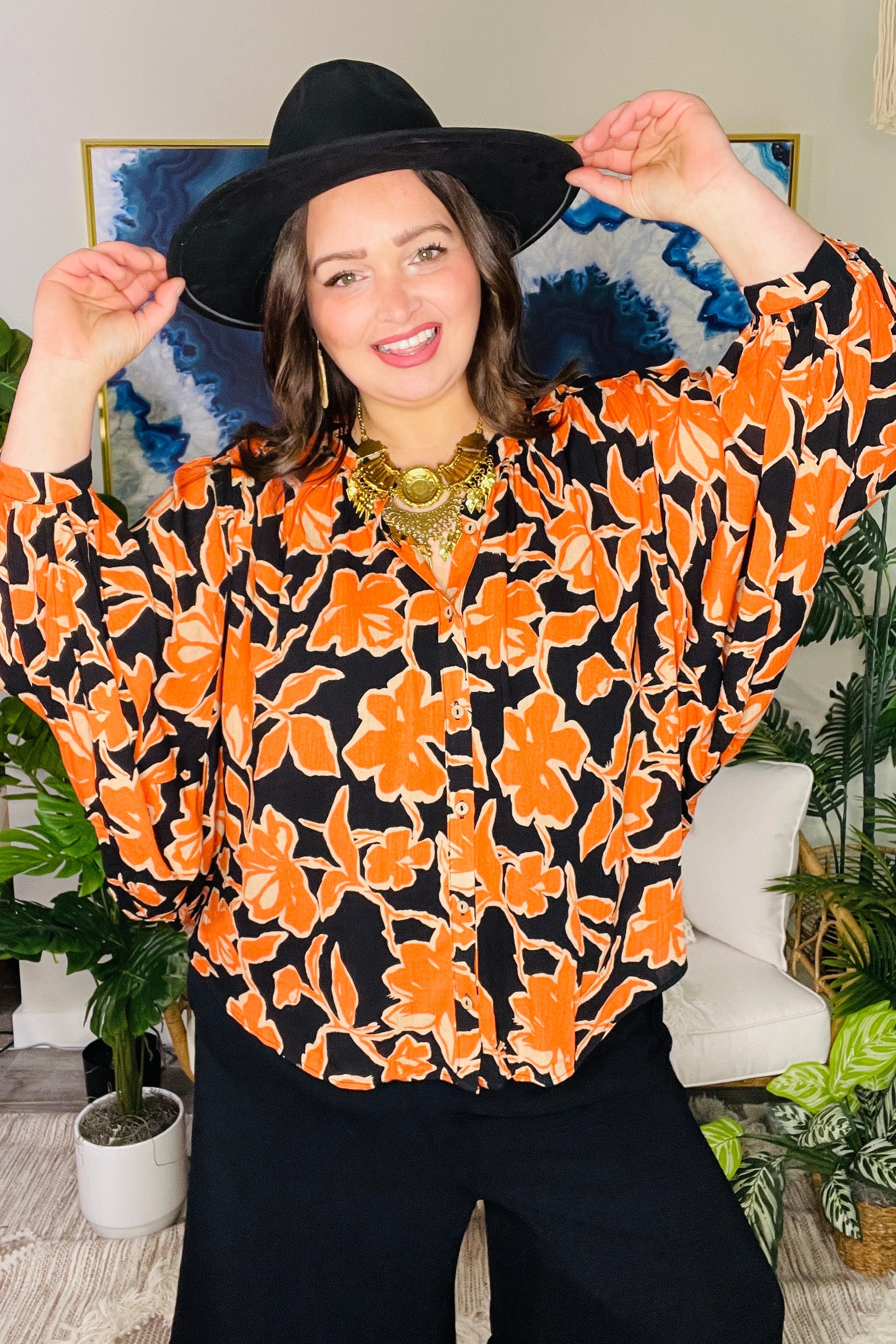 Autumn In The Air Black Top - S988BK