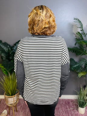 Stay In Line Thermal Stripe Top