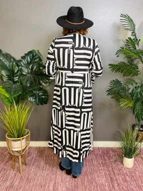 Go Boldly Abstract Geometric Long Top