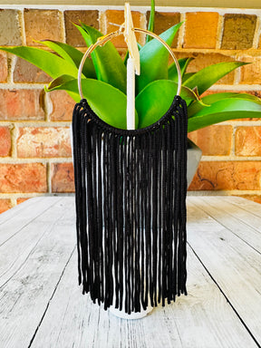 Long Fringe Tassel Hoop Earrings - E007 (11 Colors)