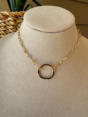 Gold Circle Necklace - N010GO