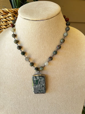 Stone Beaded Necklace - N012TU