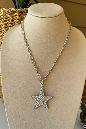 Clear Bling Star Necklace - N038CL