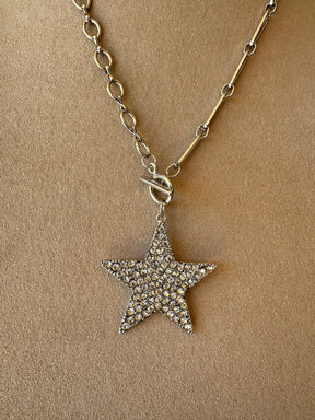 Clear Bling Star Necklace - N038CL