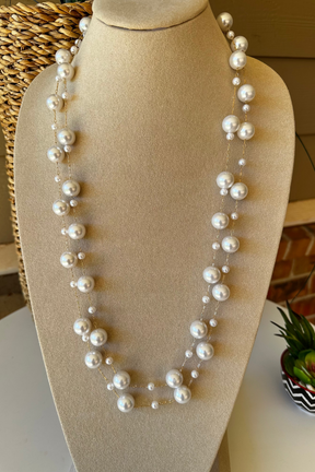 Pearl Double Strand Necklace - N054PR