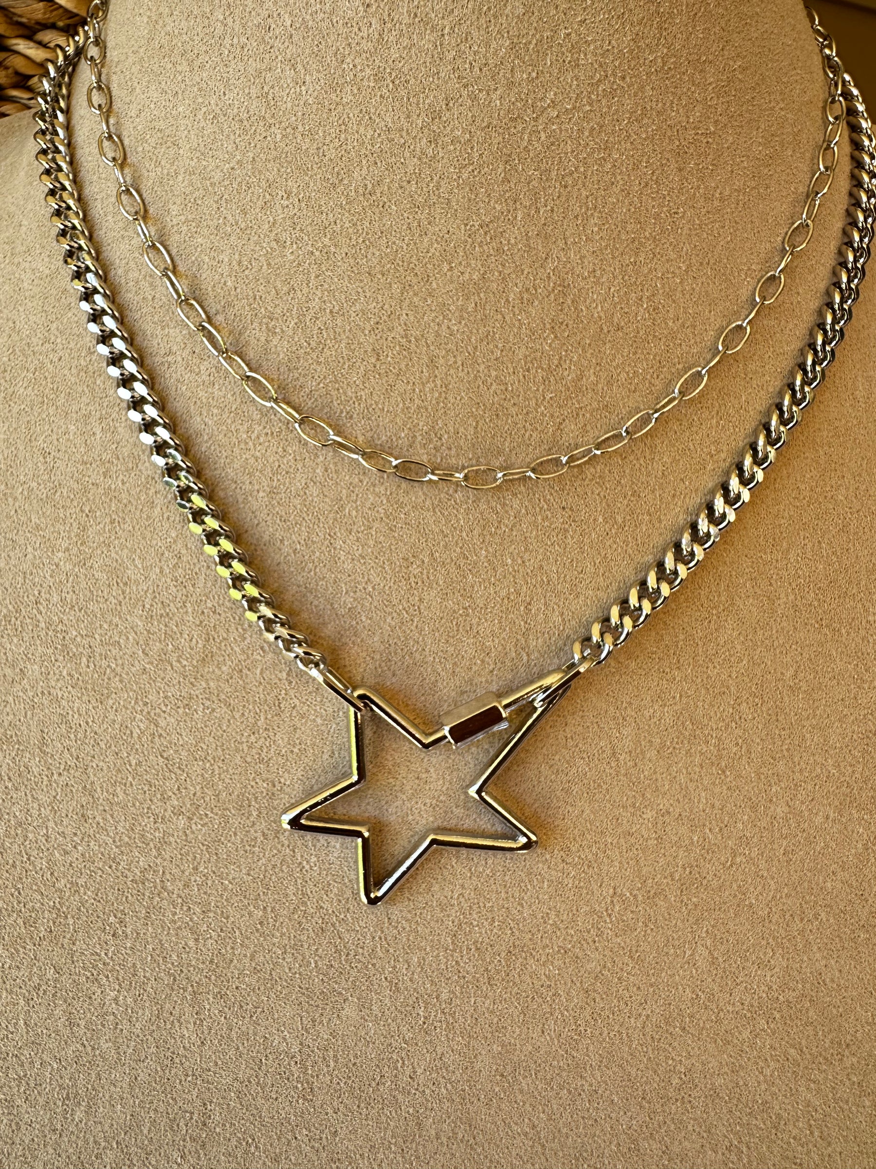 Silver Star Necklace - N050SI