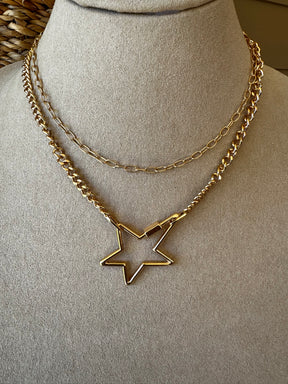 Gold Star Necklace - N049GO