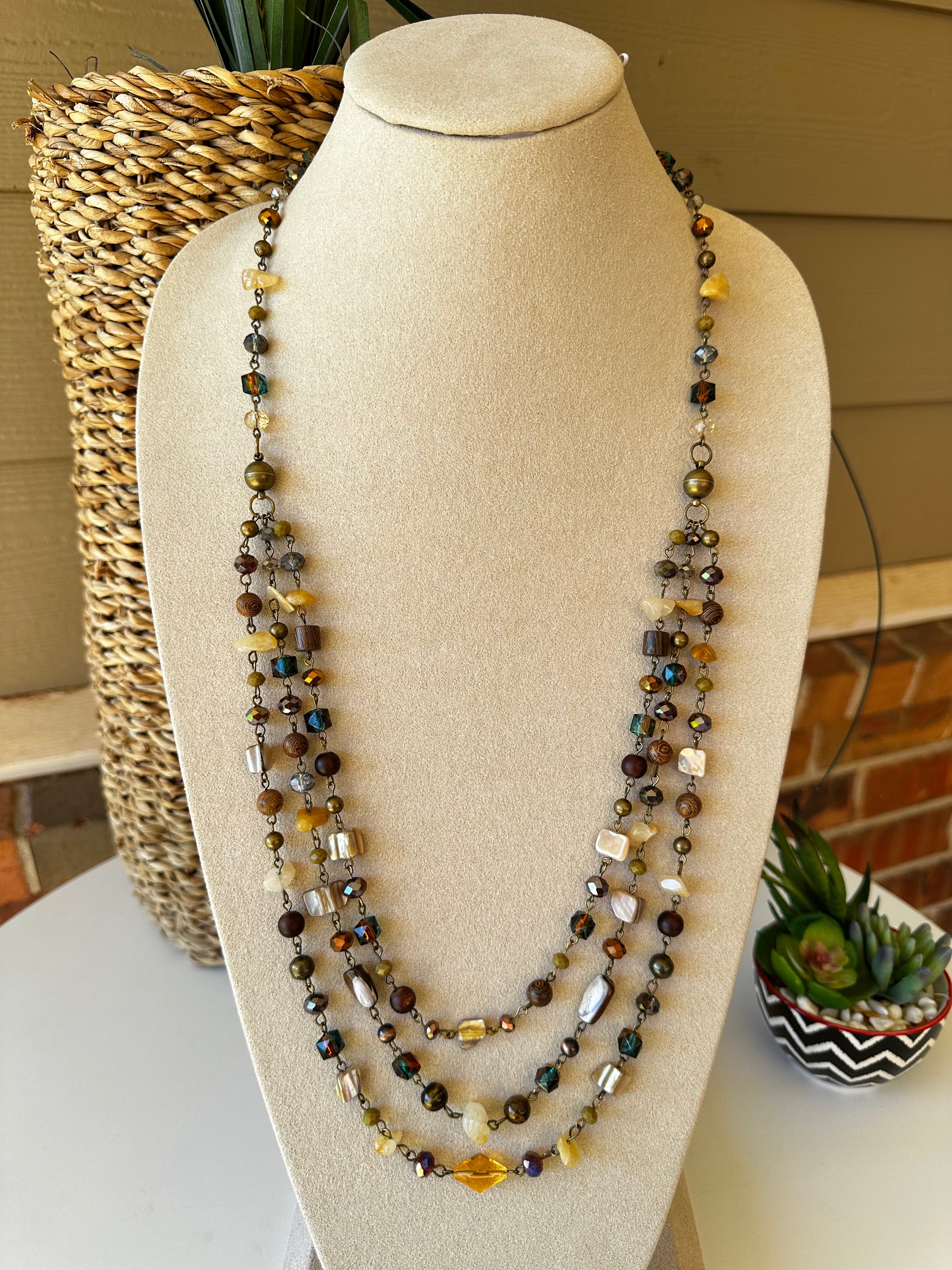 Multi Color Strand Necklace - N008MU