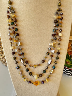 Multi Color Strand Necklace - N008MU