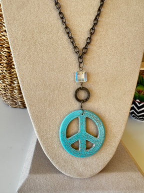 Turquoise Peace Necklace - N006TU
