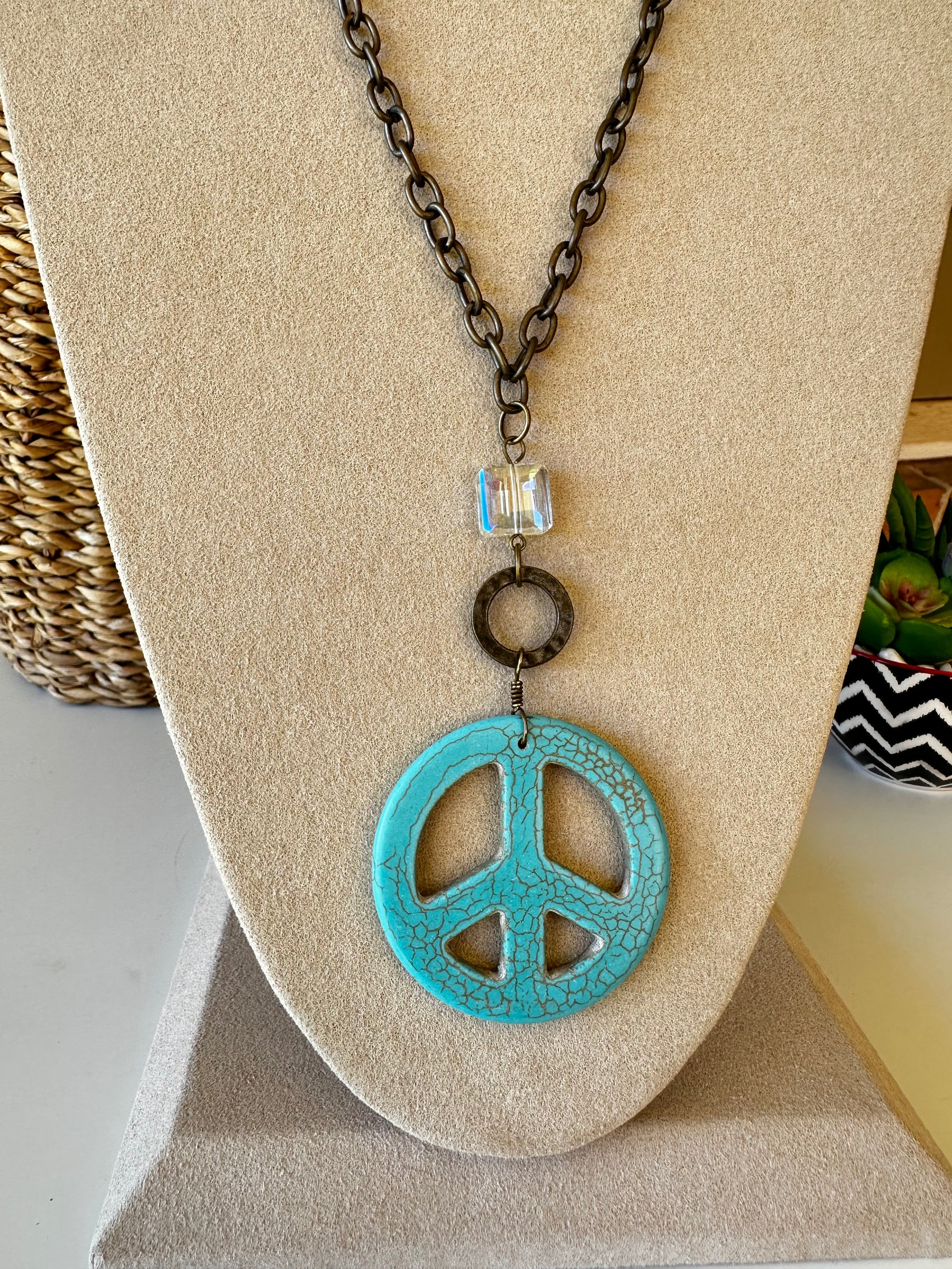 Turquoise Peace Necklace - N006TU