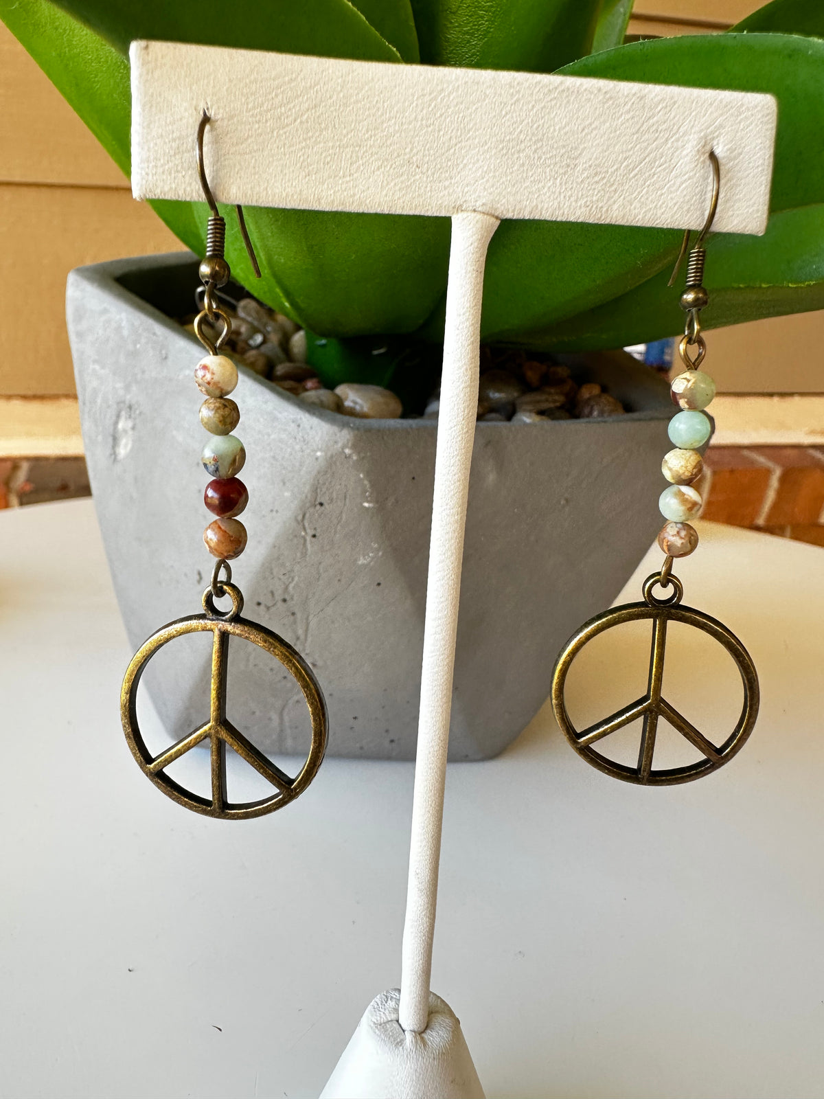 Jasper Peace Earrings - E005JS
